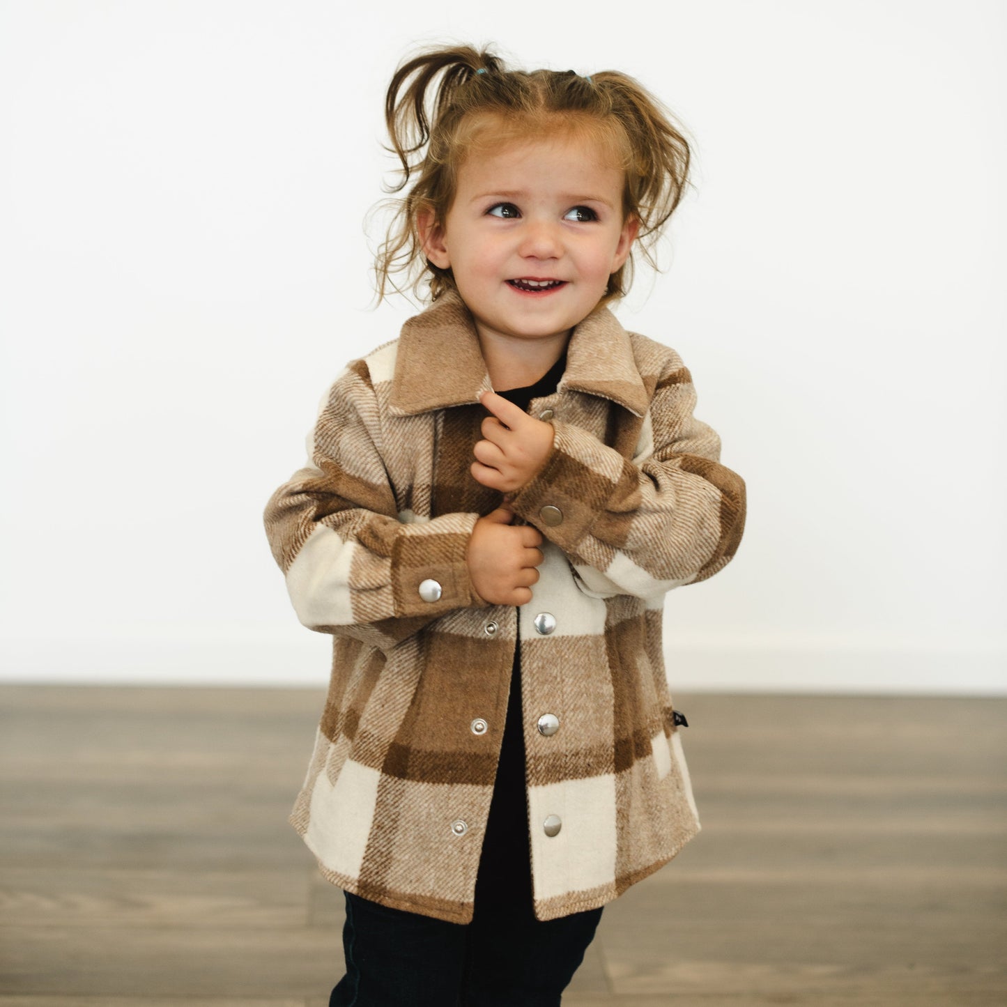 Brown Plaid Kids Jacket