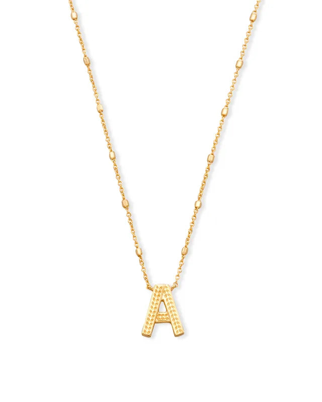 Letter Pendant Necklace in Gold