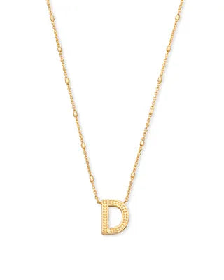 Letter Pendant Necklace in Gold