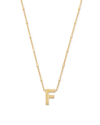 Letter Pendant Necklace in Gold