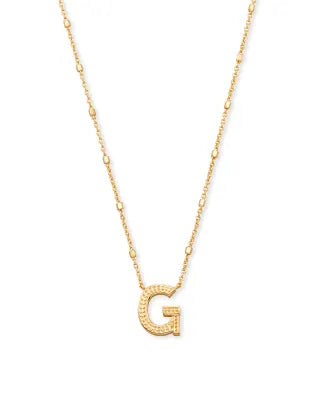 Letter Pendant Necklace in Gold