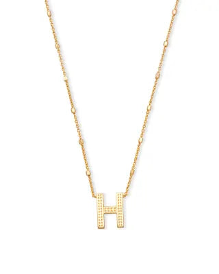 Letter Pendant Necklace in Gold