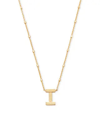 Letter Pendant Necklace in Gold