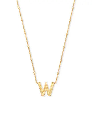 Letter Pendant Necklace in Gold