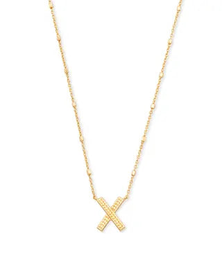 Letter Pendant Necklace in Gold