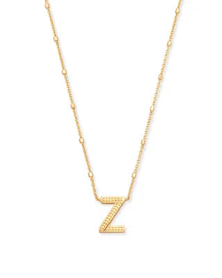 Letter Pendant Necklace in Gold