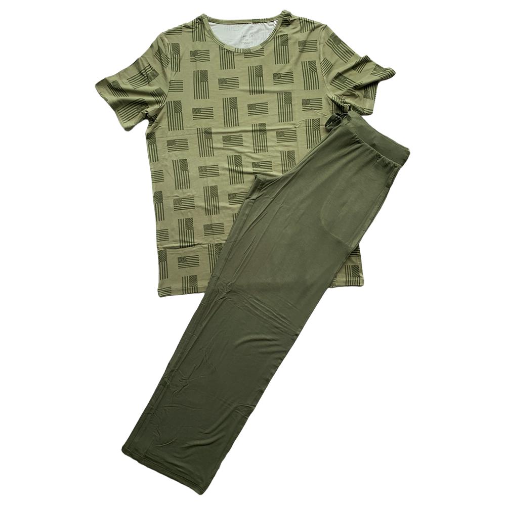 Military Flag Bamboo Adult Lounge Set-Women's Lounge-Laree + Co.