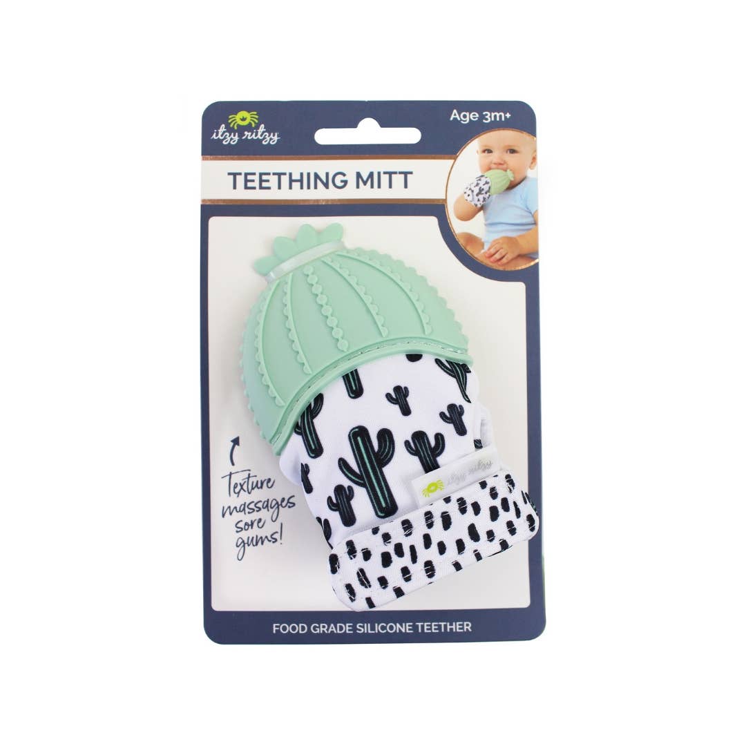 Itzy Mitt™ Silicone Teething Mitts: Light Pink Unicorn