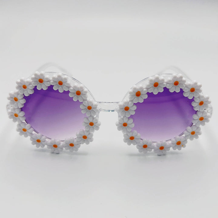 Sunglasses for Kids (Daisy White) Flower Frame