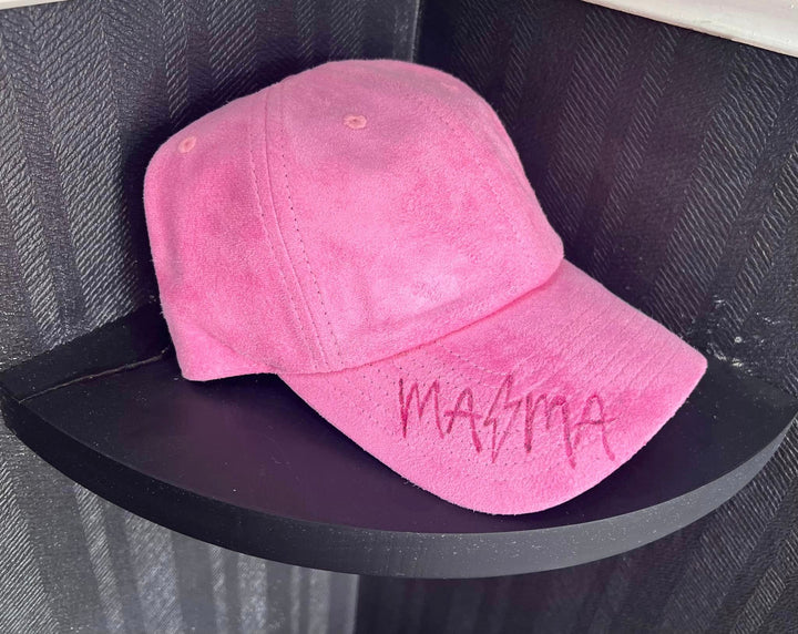 Custom Mama Pink Suede Baseball Cap