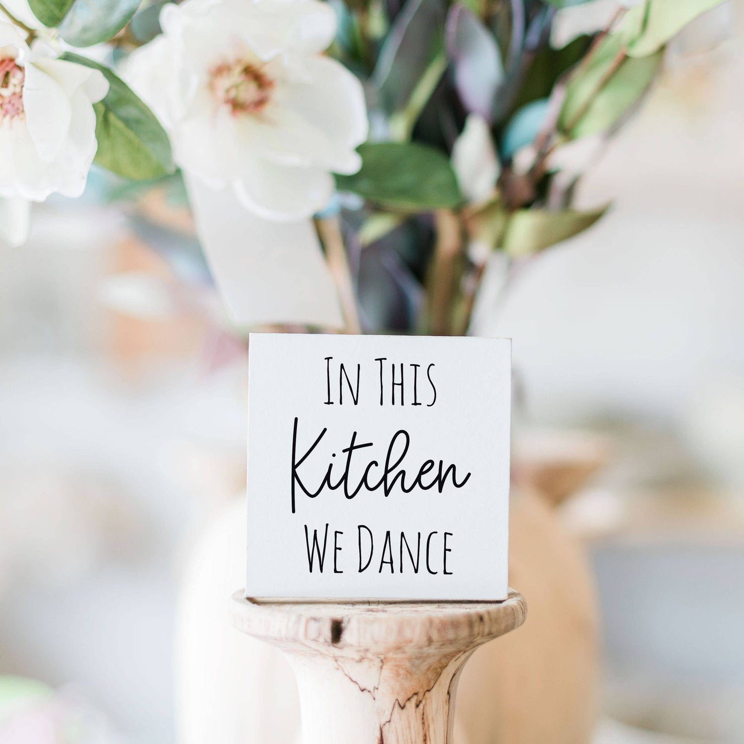 Kitchen Sign, Dancing Kitchen, Funny Sign, 3x3 Sign