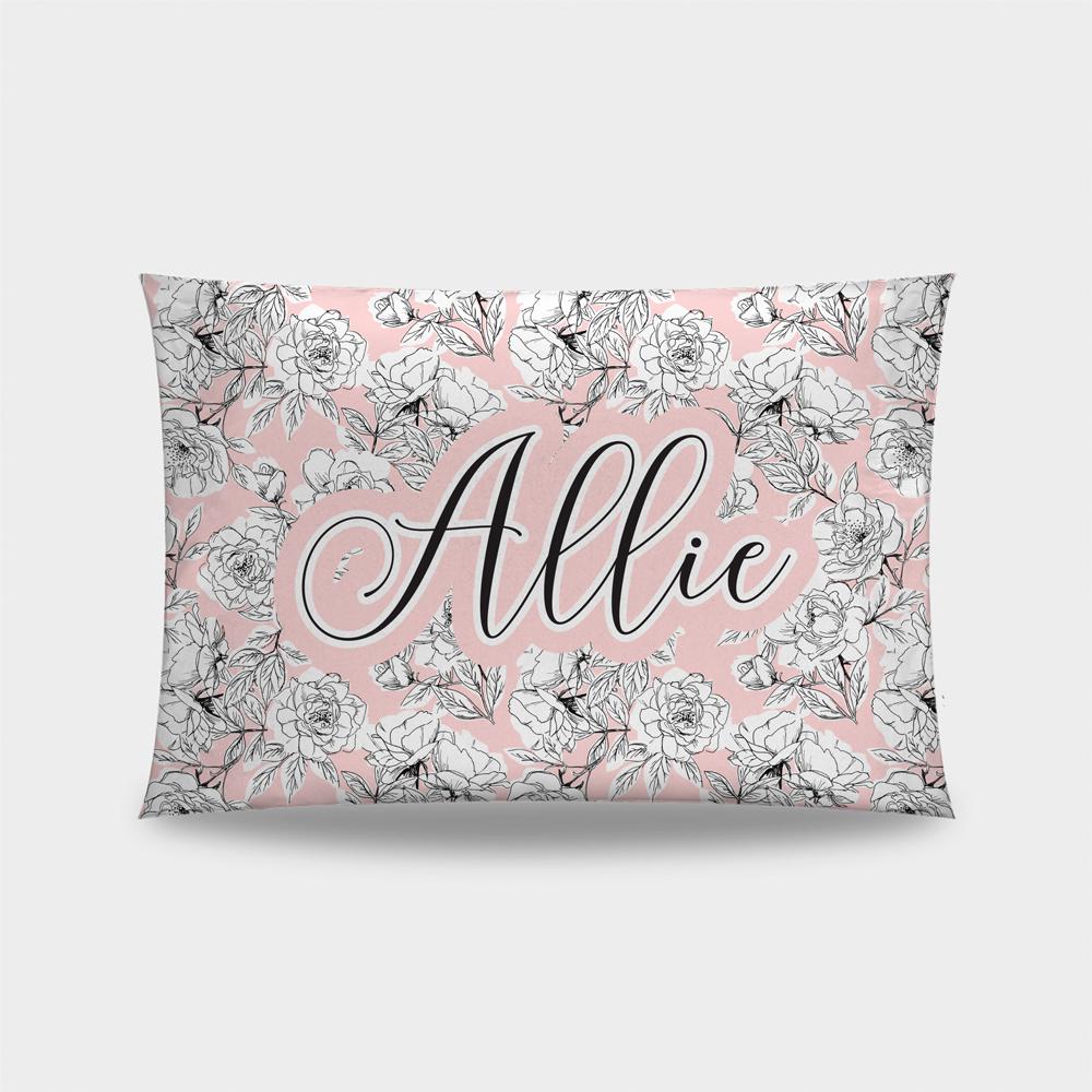 Allie Floral Personalized Pillowcase-Laree + Co.