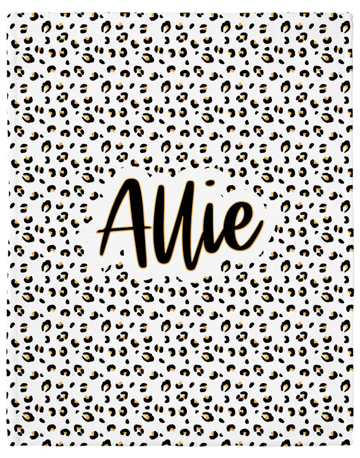 Allie Leopard Personalized Minky Blanket-Blanket-Laree + Co.