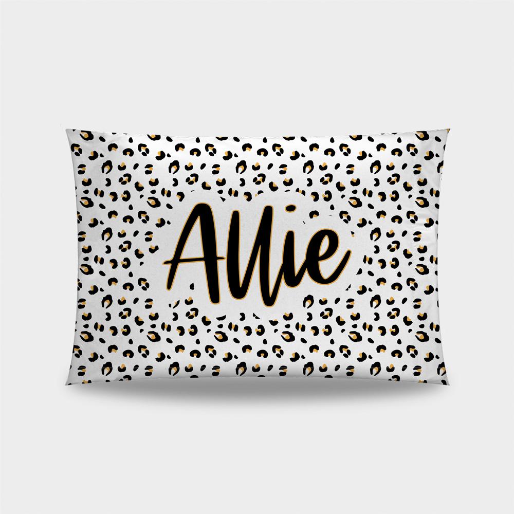 Allie Leopard Personalized Pillowcase-Laree + Co.