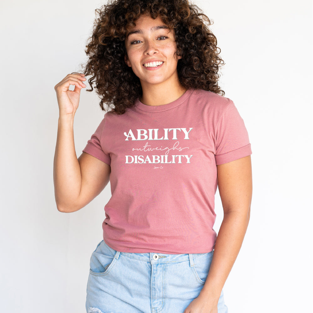 Ability Outweighs Disability Tee-Adult Tees-Laree + Co.