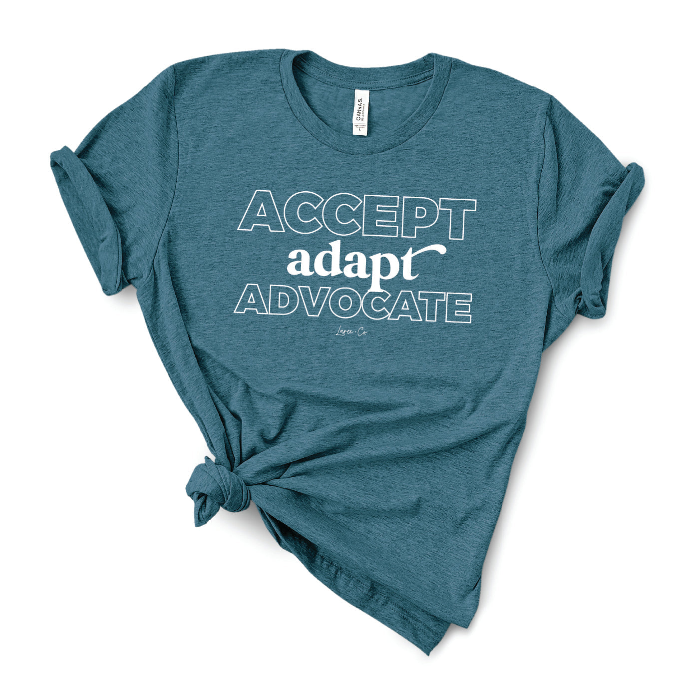 Accept Adapt Advocate Tee-Adult Tees-Laree + Co.