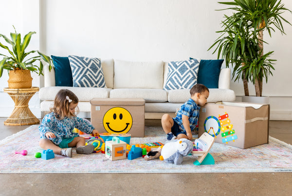 The Happiest Box: Appliquéd, Collapsible Toy Box and Storage Box
