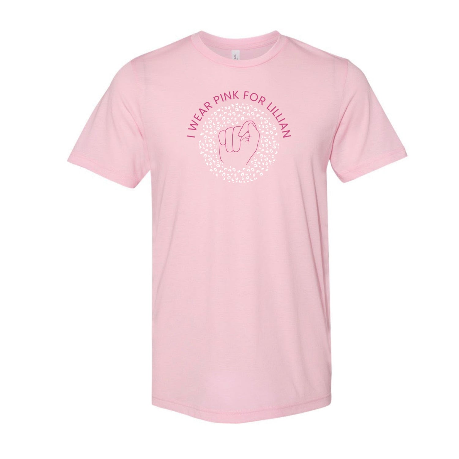 I Wear Pink For Lillian Hand Adult Tee-Adult Tees-Laree + Co.
