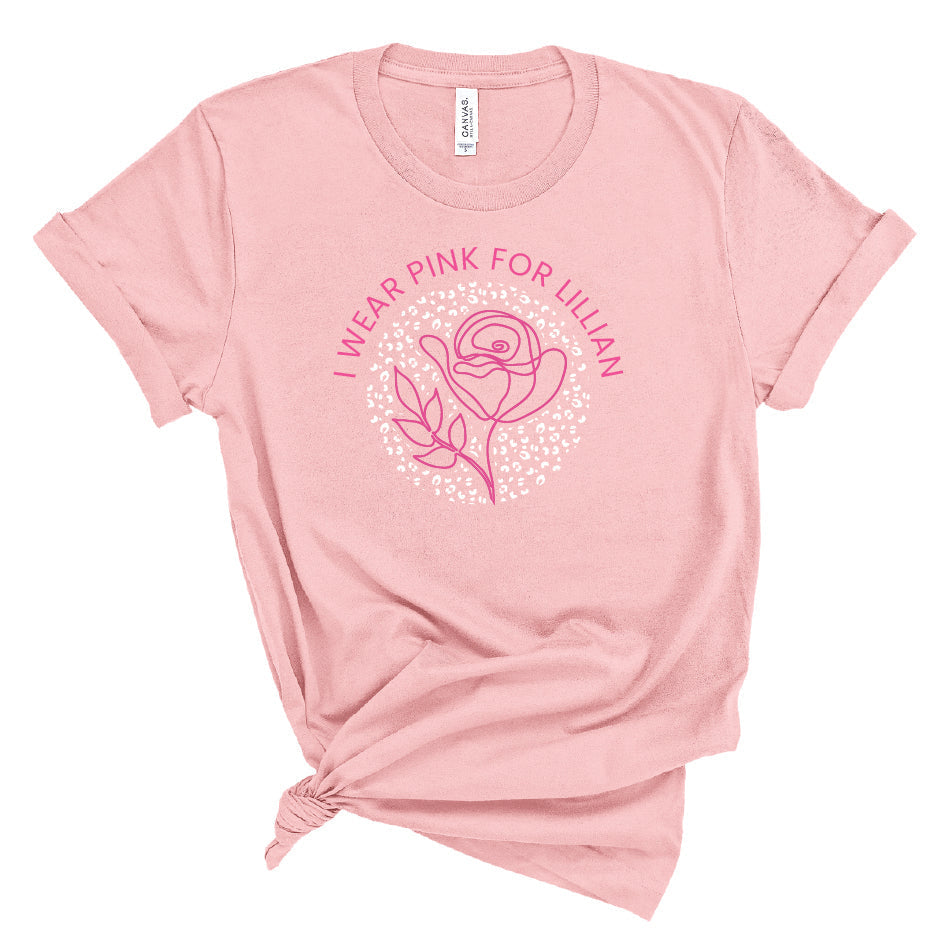 I Wear Pink For Lillian Adult Tee-Adult Tees-Laree + Co.