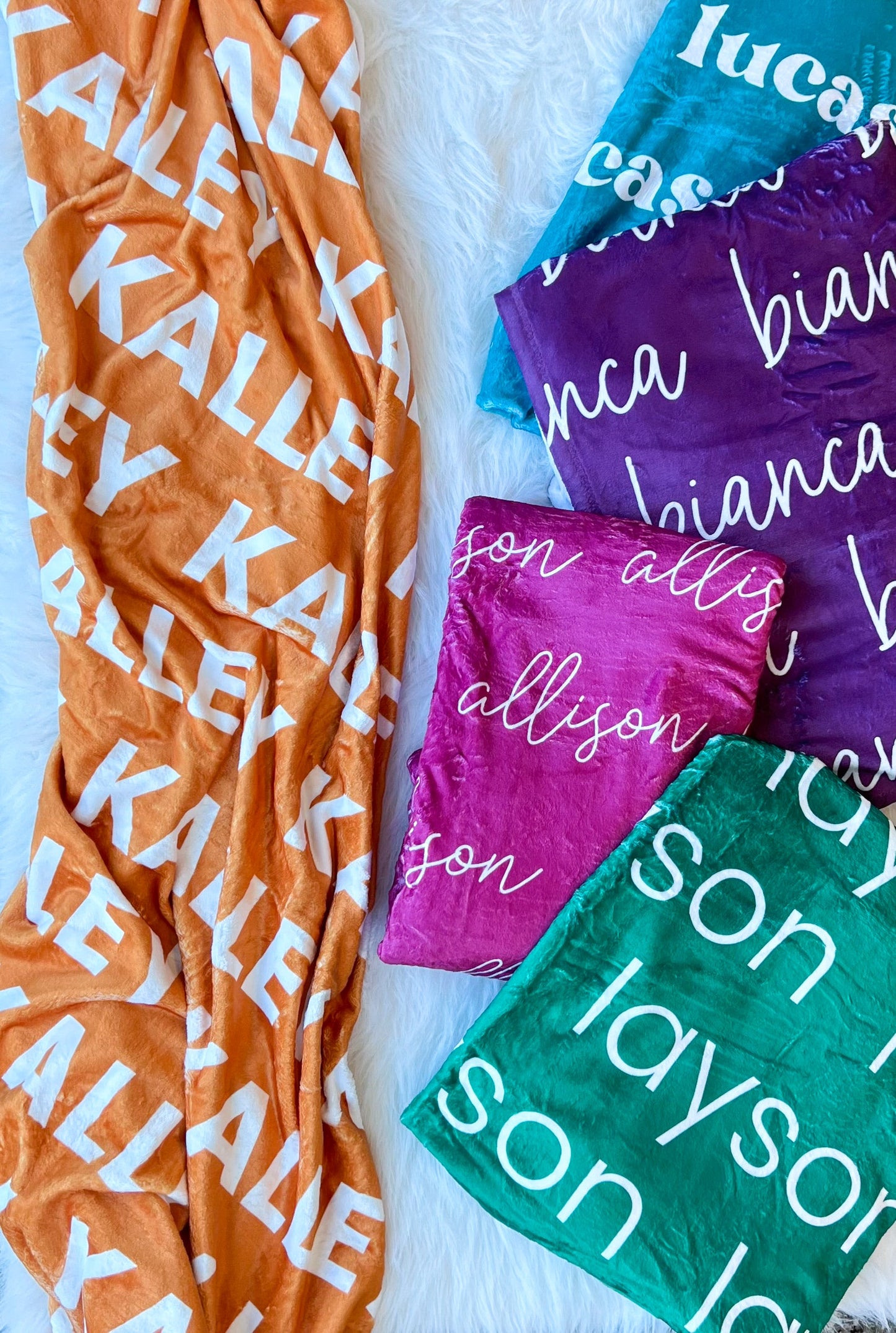 Jewel Tones Personalized Minky Blanket-Blanket-Laree + Co.