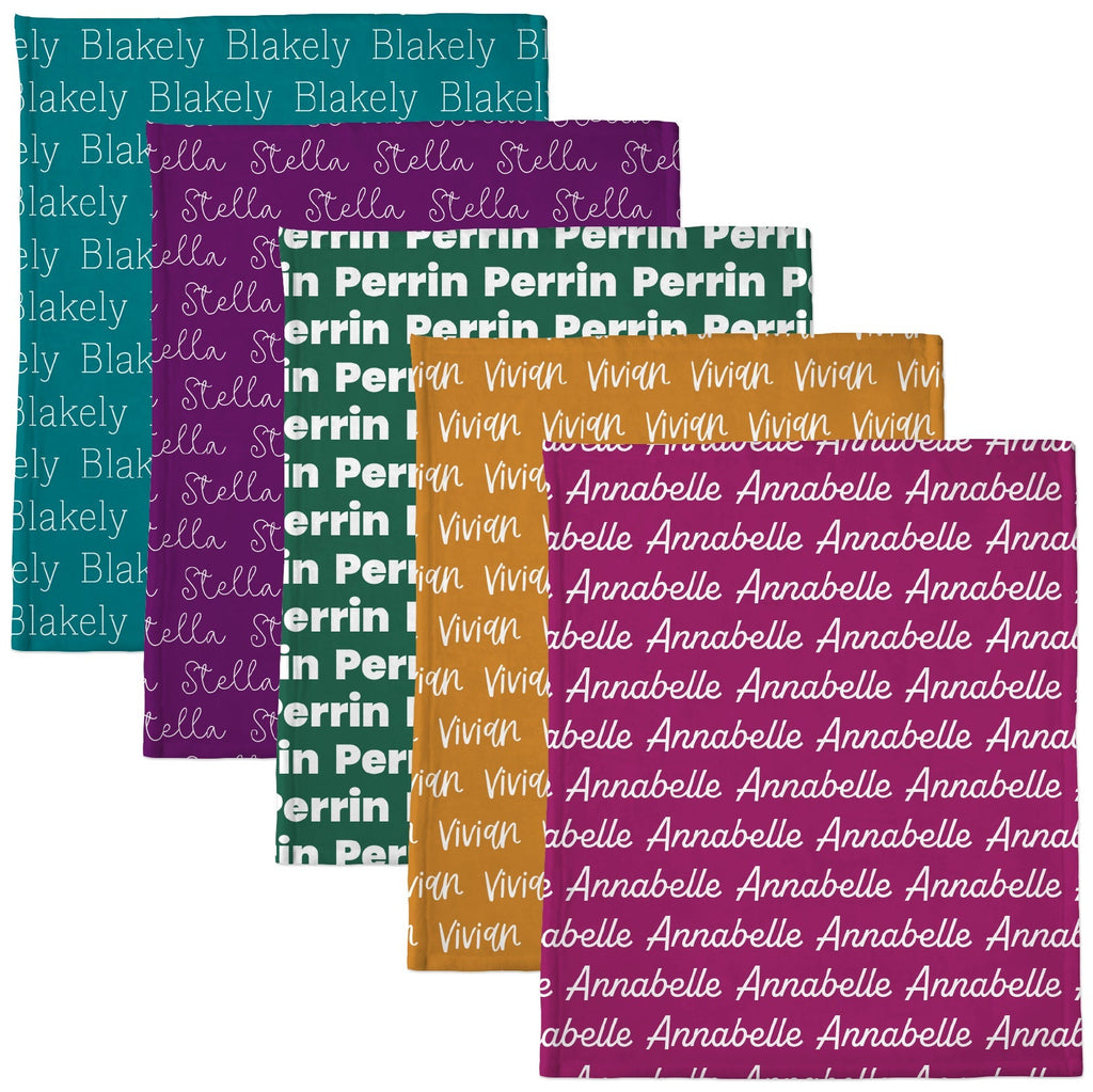 Jewel Tones Personalized Minky Blanket-Blanket-Laree + Co.