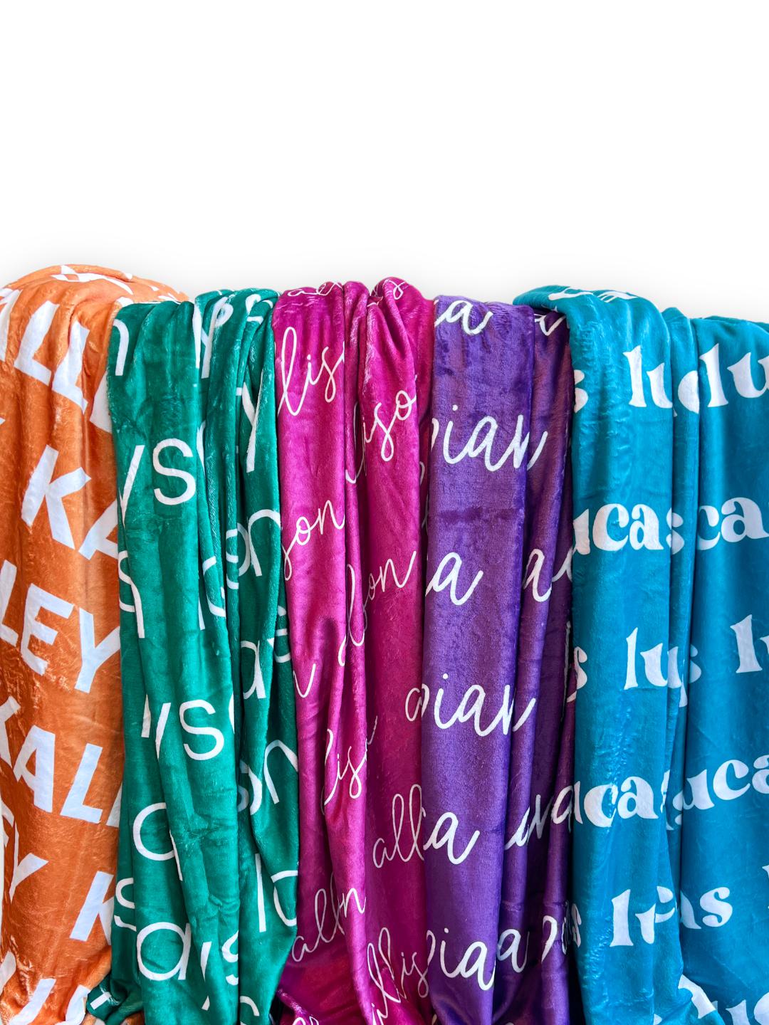 Jewel Tones Personalized Minky Blanket-Blanket-Laree + Co.