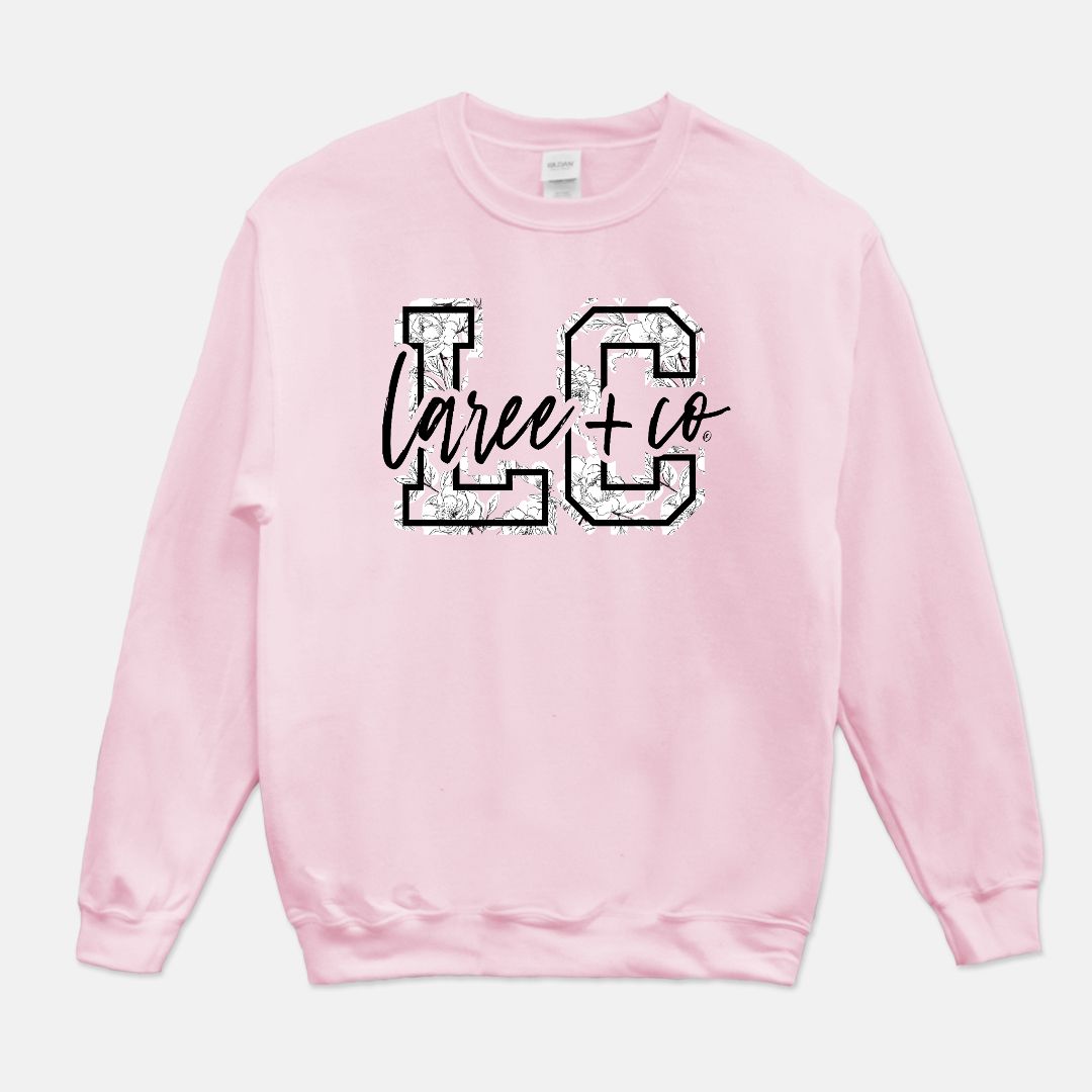 LC Allie Floral Pink Sweatshirt-Sweatshirts-Laree + Co.