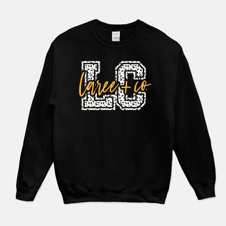 LC Allie Leopard Black Sweatshirt-Sweatshirts-Laree + Co.