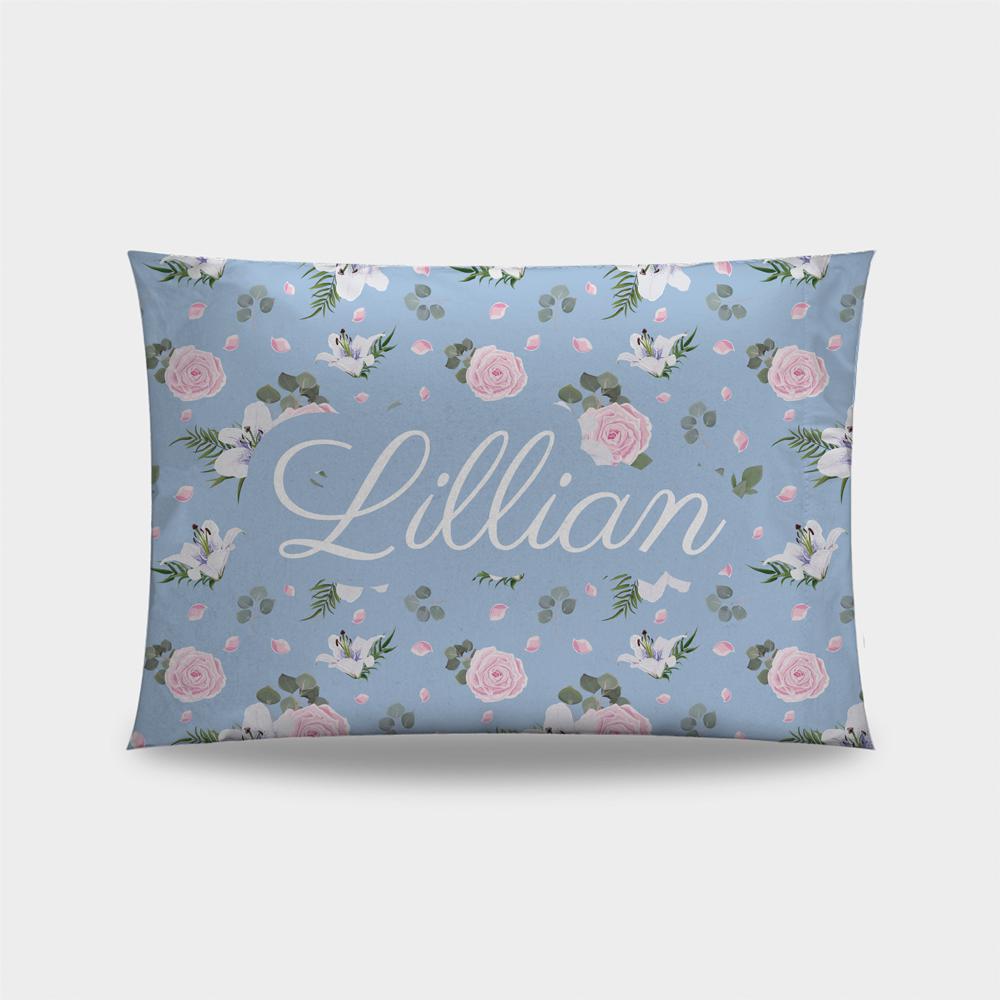 Floral Personalized Pillowcase-Laree + Co.