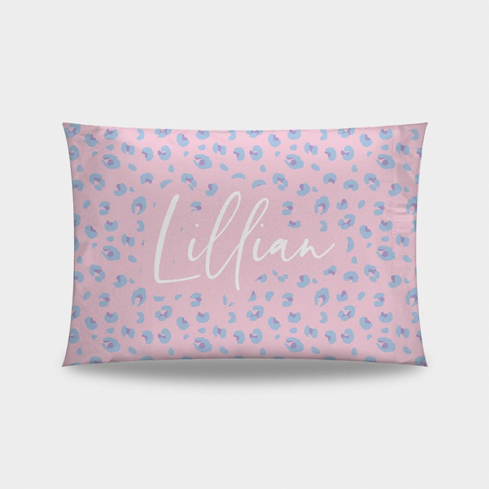 Lillian Leopard Personalized Pillowcase-Laree + Co.