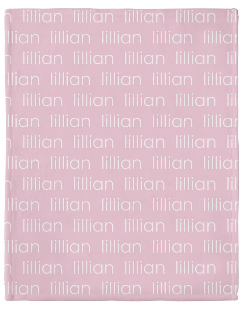 Lillian Pink Personalized Minky Blanket-Blanket-Laree + Co.