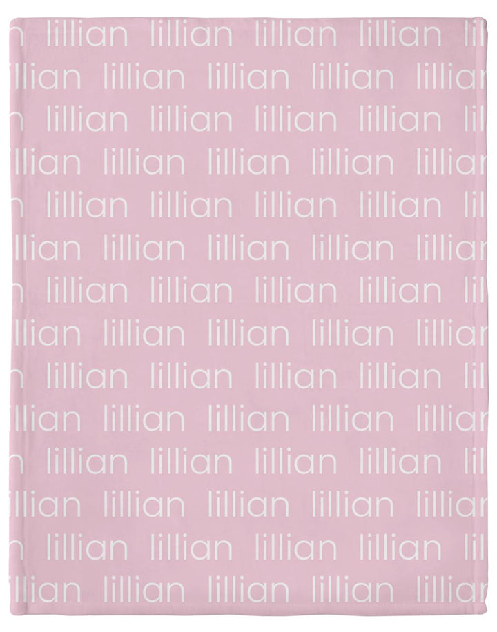 Lillian Pink Personalized Minky Blanket-Blanket-Laree + Co.