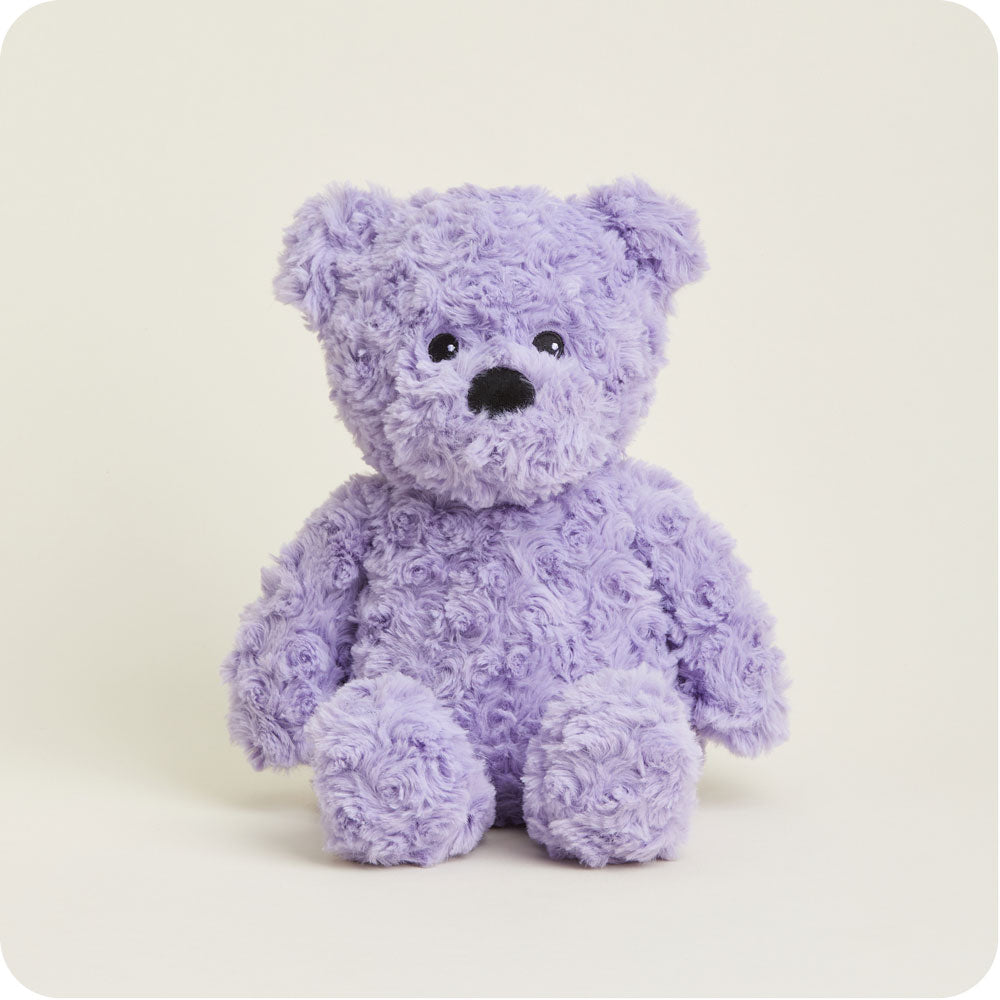 Purple Curly Bear Warmies-Laree + Co.