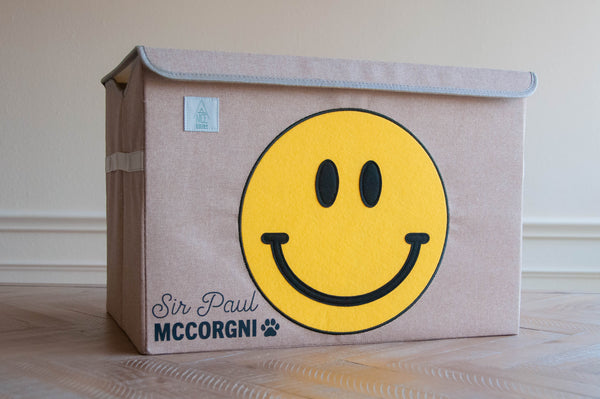 The Happiest Box: Appliquéd, Collapsible Toy Box and Storage Box