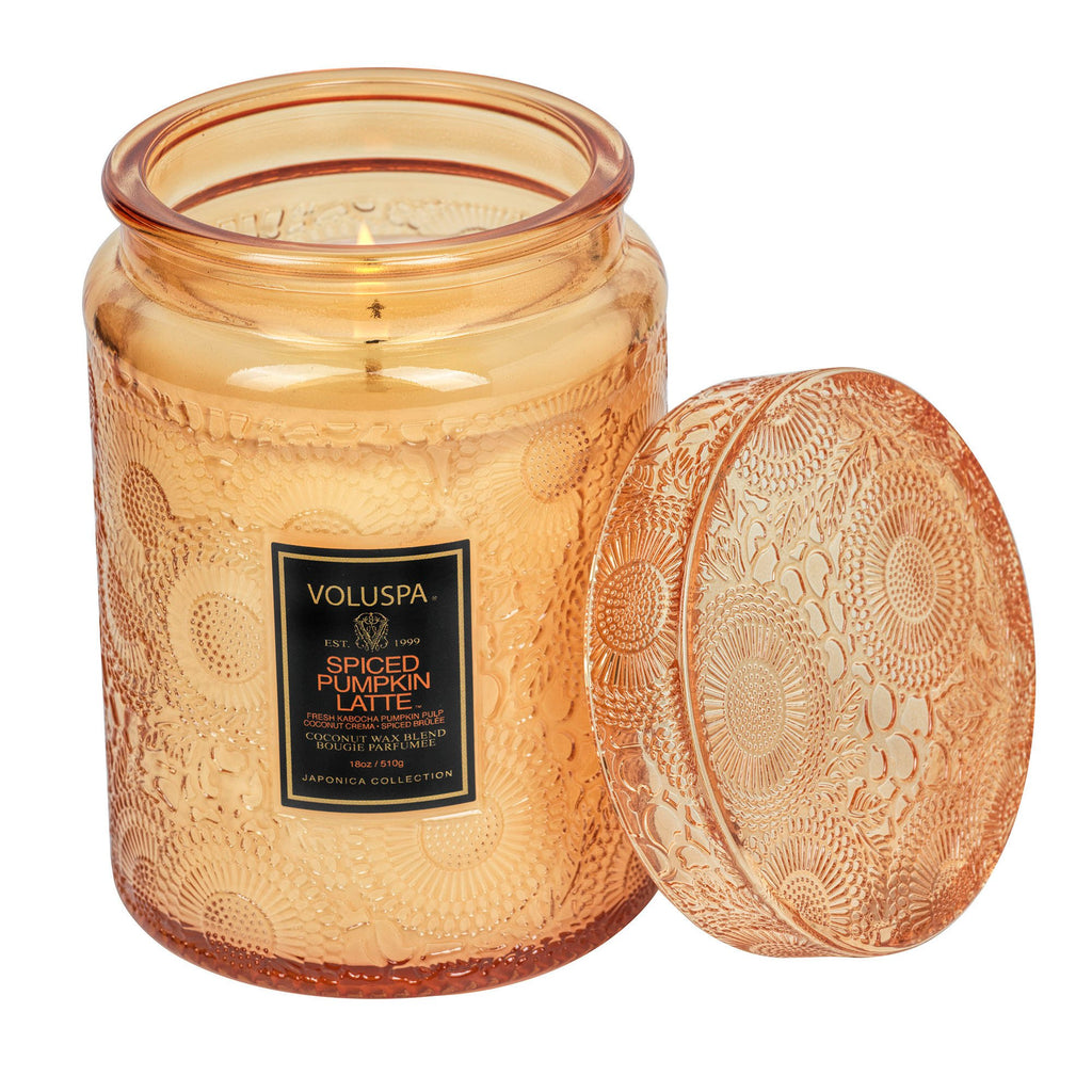 Spiced Pumpkin Latte Large Jar Candle-Laree + Co.