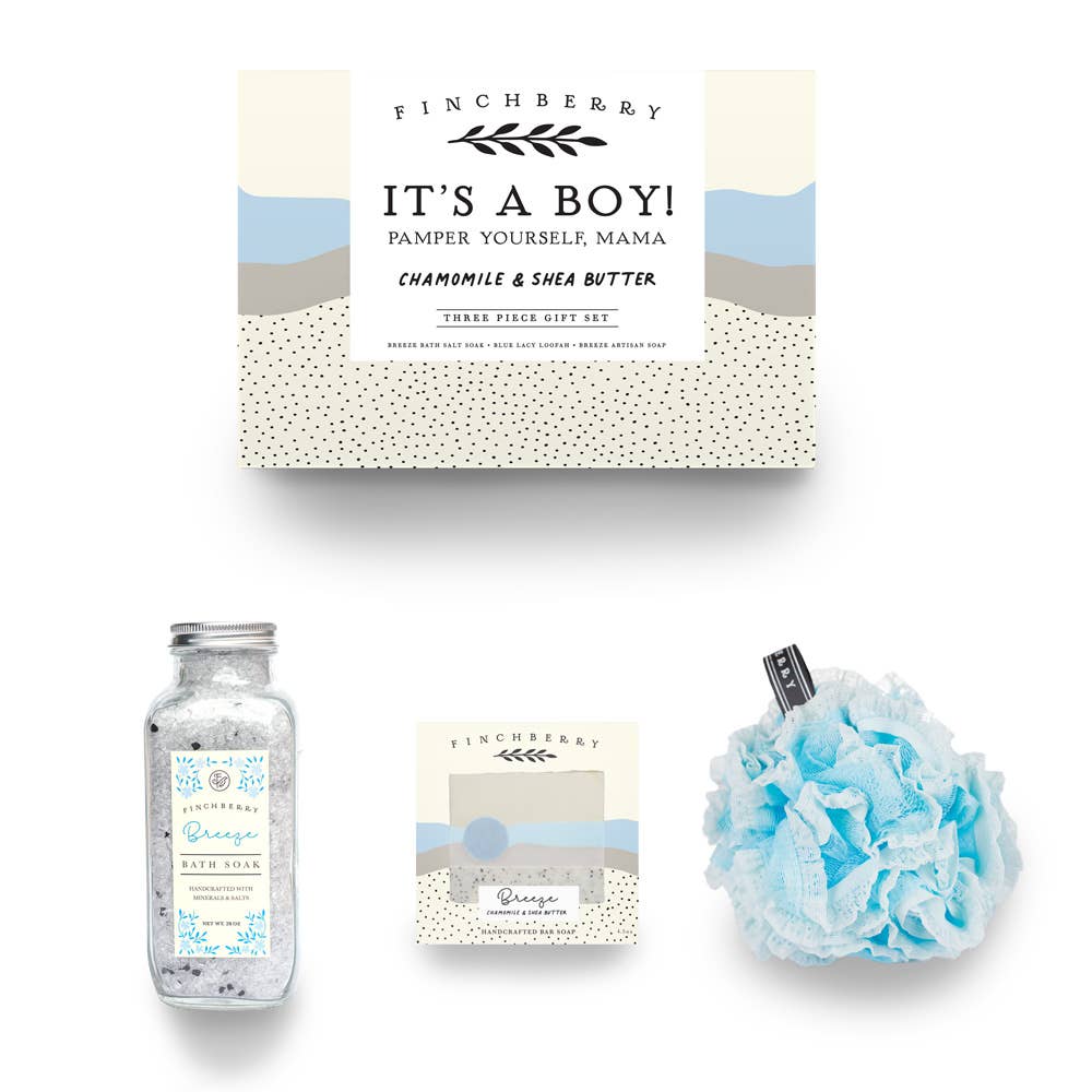 3 pc Gift Set - It's A Boy! Baby Shower Gift
