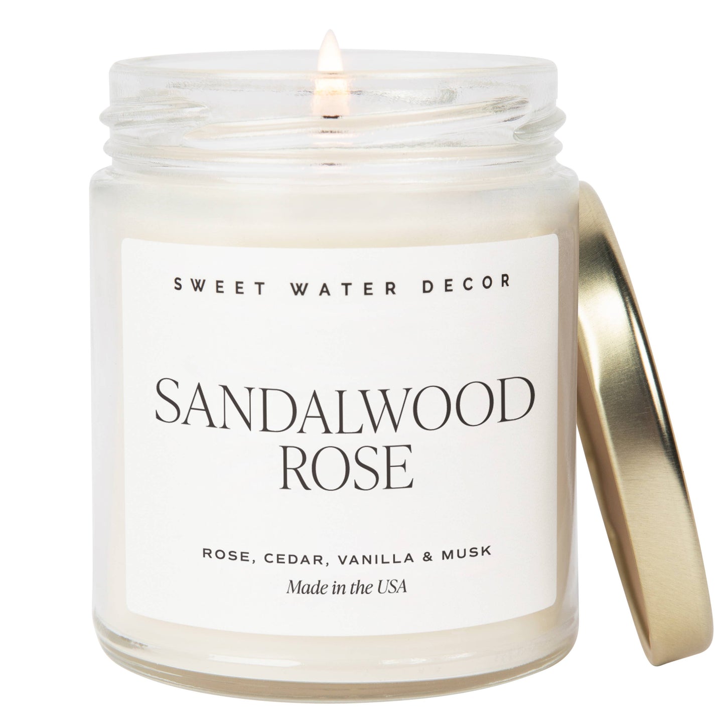 Sandalwood Rose 9 oz Soy Candle - Home Decor & Gifts